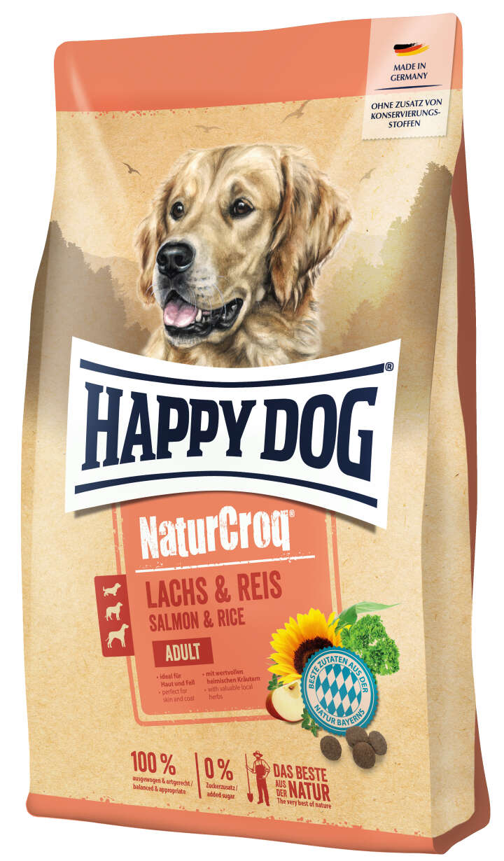 HAPPY DOG Hunde-Trockenfutter NaturCroq Lachs & Reis